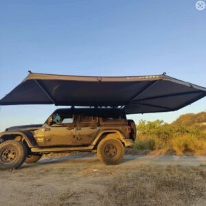 Vickywood Auto Zijluifel 270° LEAF EXTENDED Links Grijs